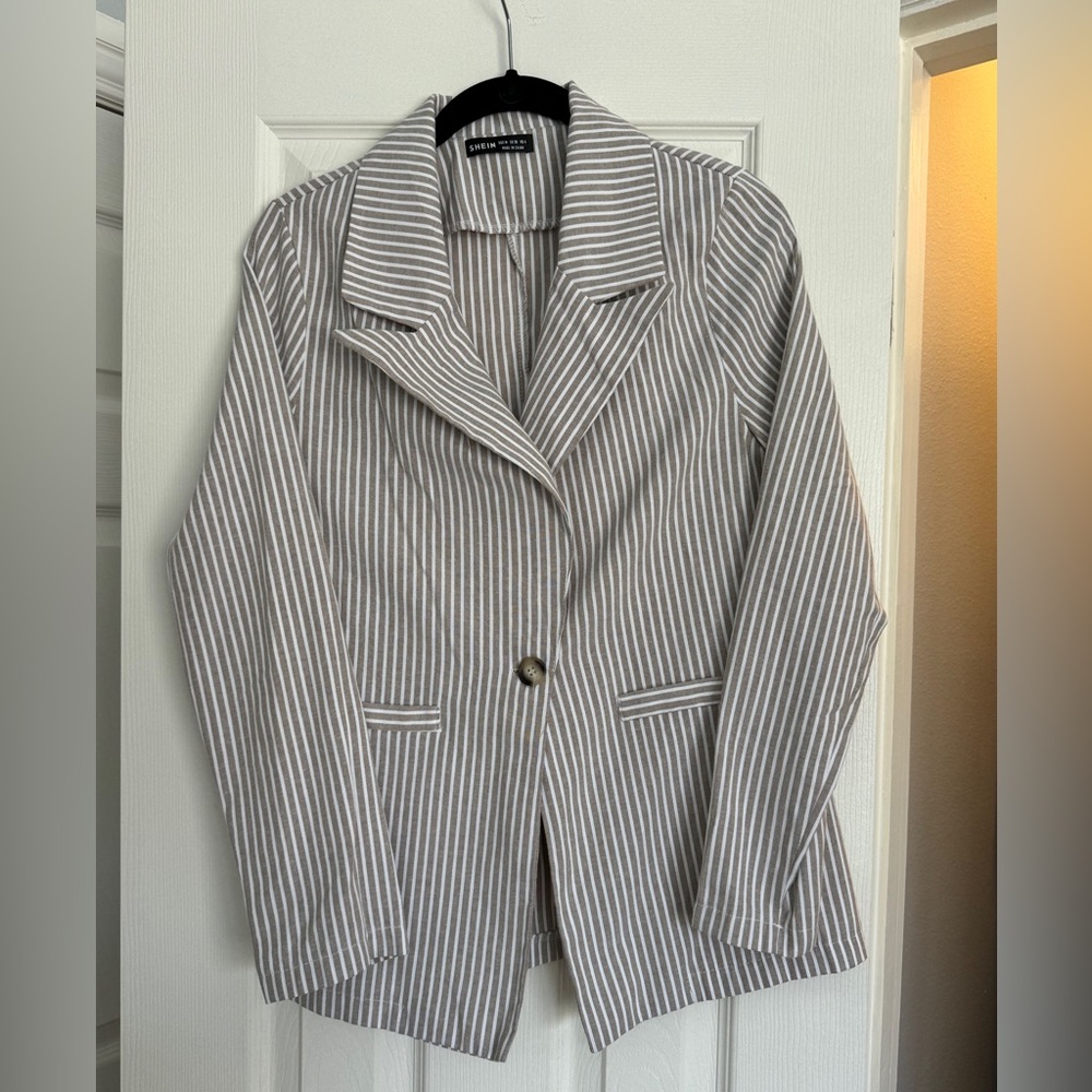 Striped Gray Blazer